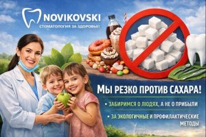 Стоматология NOVIKOVSKI и осознанный выбор против сахара: человекоцентричный и экологичный подход к здоровью зубов